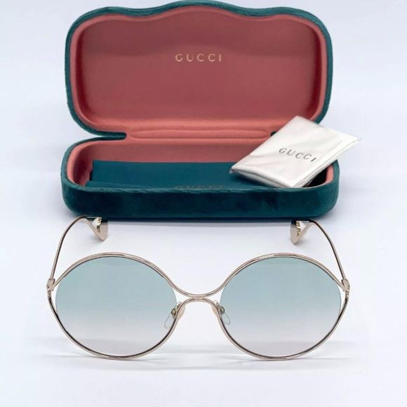Sale! New Gucci Unisex 58mm Gold Multicolor Sunglasses! - Picture 2 of 8